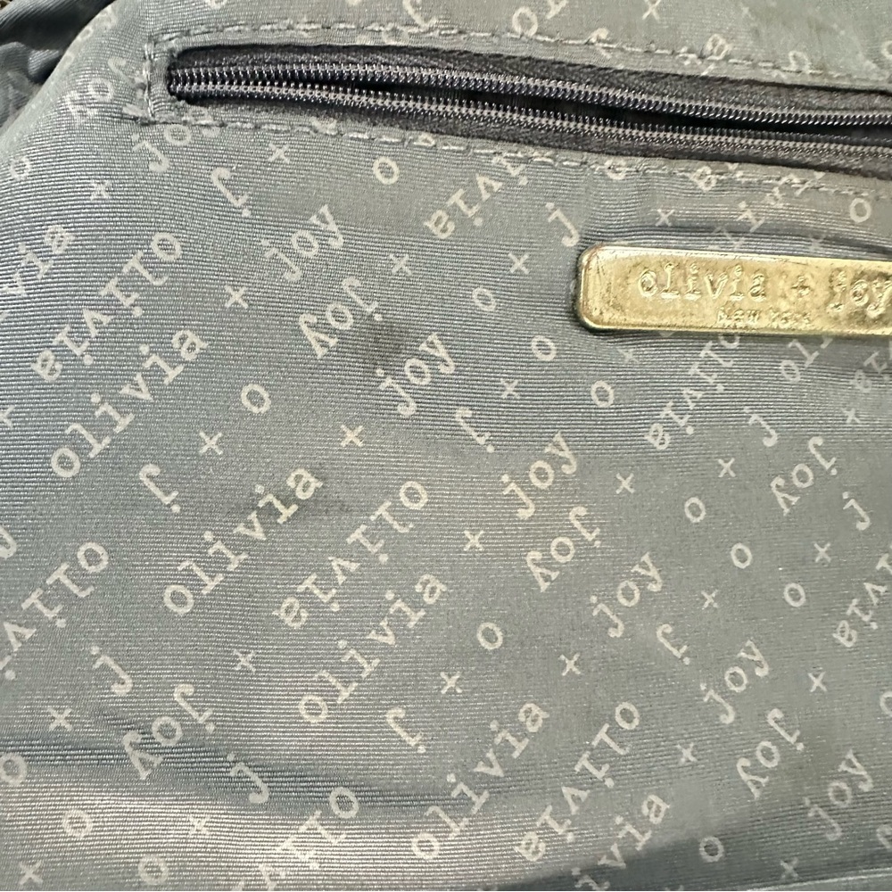 Olivia + Joy Black Faux Leather Satchel Handbag, Polyurethane, Medium - Picture 12 of 17